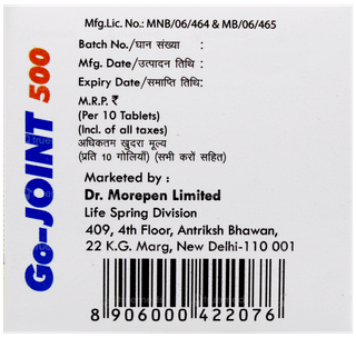 Go Joint 500 Tablet 10